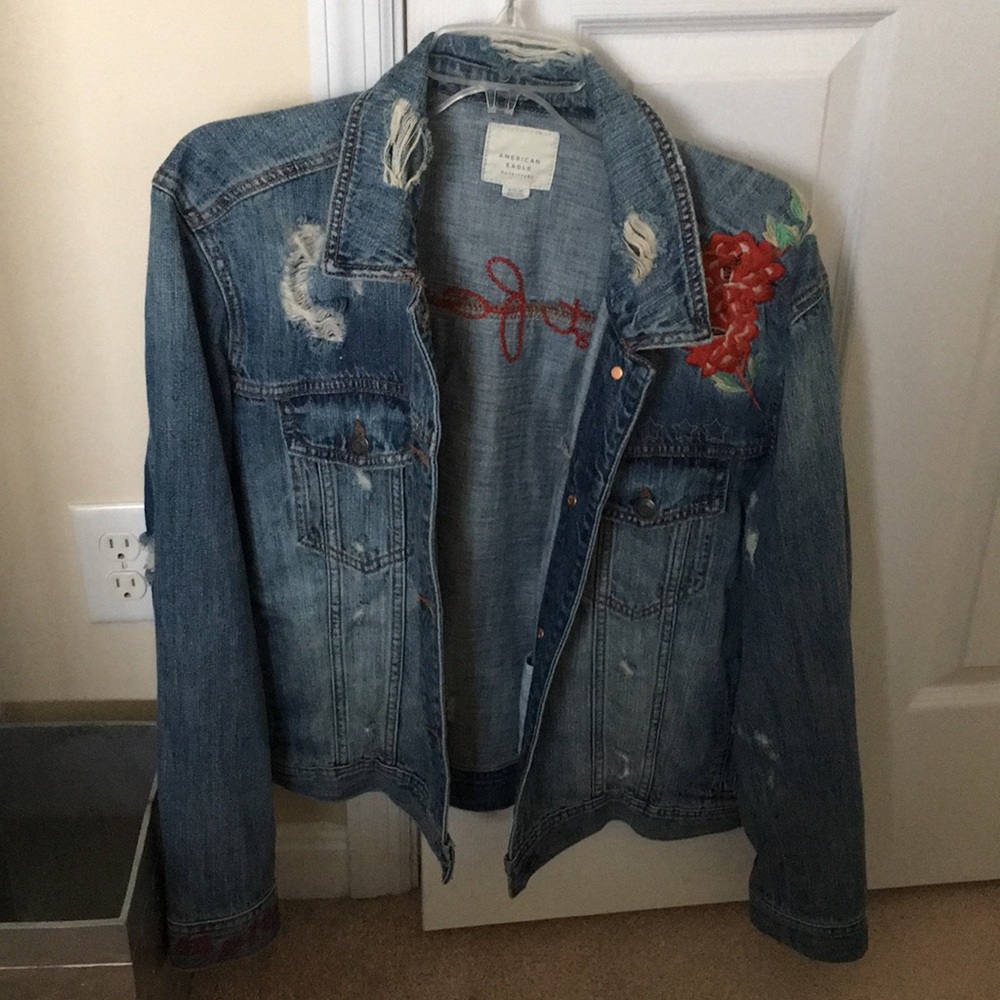 New American Eagle rugged jean jacket.
